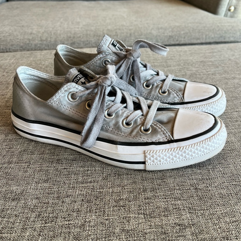 Women’s Converse Gray Canvas Low-Tops
